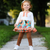 AnnLoren Girls Holiday Autumn Floral Ruffle Thanksgiving Dress & Leggings