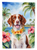 Brittany Spaniel Luau Garden Flag