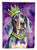 Bluetick Coonhound King of Mardi Gras Garden Flag