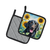 Fox Terrier in Sunflowers Pair of Pot Holders