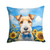 Fox Terrier in Sunflowers Pair of Pot Holders