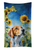 Fox Terrier in Sunflowers Pair of Pot Holders