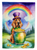Bloodhound St Patrick's Day Garden Flag