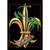 Santa With Fleur De Lis Flag