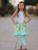 AnnLoren Big Little Toddler Girls' Pink Flamingo Palm Tree Dress & Capri Children's Cruise Wear Outfit