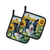 Borzoi in Sunflowers Pair of Pot Holders