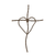 Wall Cross Heart On Cross Metal