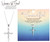 Necklace Open Ribbon Cross Silver-Plated