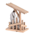 Nativity Holy Family In Wooden Creche8H