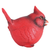 Cardinal Figurine Front Facing Perched