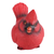 Cardinal Figurine Front Facing Perched