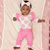 AnnLoren Baby Girls Layette Pink Polka Dot Onesie Pants Headband 3piece Gift Set