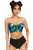Lavish Holo Lace-Up Short Bustier Top