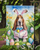 Basset Hound Easter Egg Hunt Garden Flag