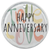 Glass Ornament Happy Anniversary True