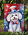 Bichon Frise Patriotic American Garden Flag