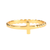 Ring Size 7 Gold Plated Ball Band Cross