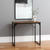 47" Brown and Black Wood and Stainless Steel H-Shape Computer Desk