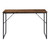47" Brown and Black Wood and Stainless Steel H-Shape Computer Desk