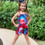 AnnLoren Big Little Girls Pastel Tie Dye Shorts Jumpsuit Summer One Piece Outfit