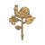 5" Gold Cast Iron Snail Wall Hook