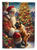 Brussels Griffon and Santa Claus Garden Flag