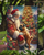 Brussels Griffon and Santa Claus Garden Flag