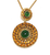 925 Sterling Silver CZ Color full Circle Dangle Pendant
