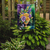 Flowers Mardi Gras Garden Flag