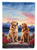 Golden Retriever Two Hearts Garden Flag