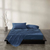 Dark Grey 200 Embroidery Soft Sheet Set Wrinkle Resistant