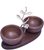 Acacia Wood Two  Nut Bowls