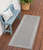 6' Gray And Ivory Indoor Outdoor Runner Rug