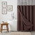 Brown Modern Grid Shower Curtain and Liner Set