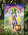 Bedlington Terrier St Patrick's Day Garden Flag