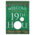 Welcome 19Th Hole Burlap Garden Double Applique