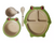 Kids Frog Dinnerware Set Eco-Friendly 4 Piece Dining Set