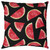 Homeroots Home Decor Red Black Watermelon Indoor Outdoor Throw Pillow, Red Black, 22 x 22 Inches
