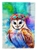 Hippie Animal Barn Owl House Flag