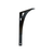 8" Set Of Two Black Curved Metal Wall Mounted Shelf Brackets