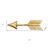 Set of Six Brass Cast Aluminum Arrow Drawer Pull Knobs