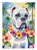 White Boxer Luau Garden Flag