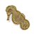 10" Gold Sea Horse Cast Iron Vanity Tray