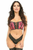 Lavish Fishnet & Faux Leather Lace-Up Short Bustier Top