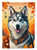 Siberian Husky Fall Garden Flag