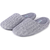 Women's Cozy Knit Memory Foam Slippers, Fleece Lined, Indoor Outdoor Rubber Sole