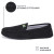 Roxoni Mens Slippers, Suede Moccasin Slipper with Memory Foam