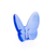 3" Blue Crystal Butterfly Figurine Tabletop Sculpture