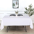 White PEVA Vinyl Tablecloth With Flannel Back Table Cover