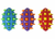 Multipet Spike TPR Football Dog Chew Toy Assorted Colors 5"